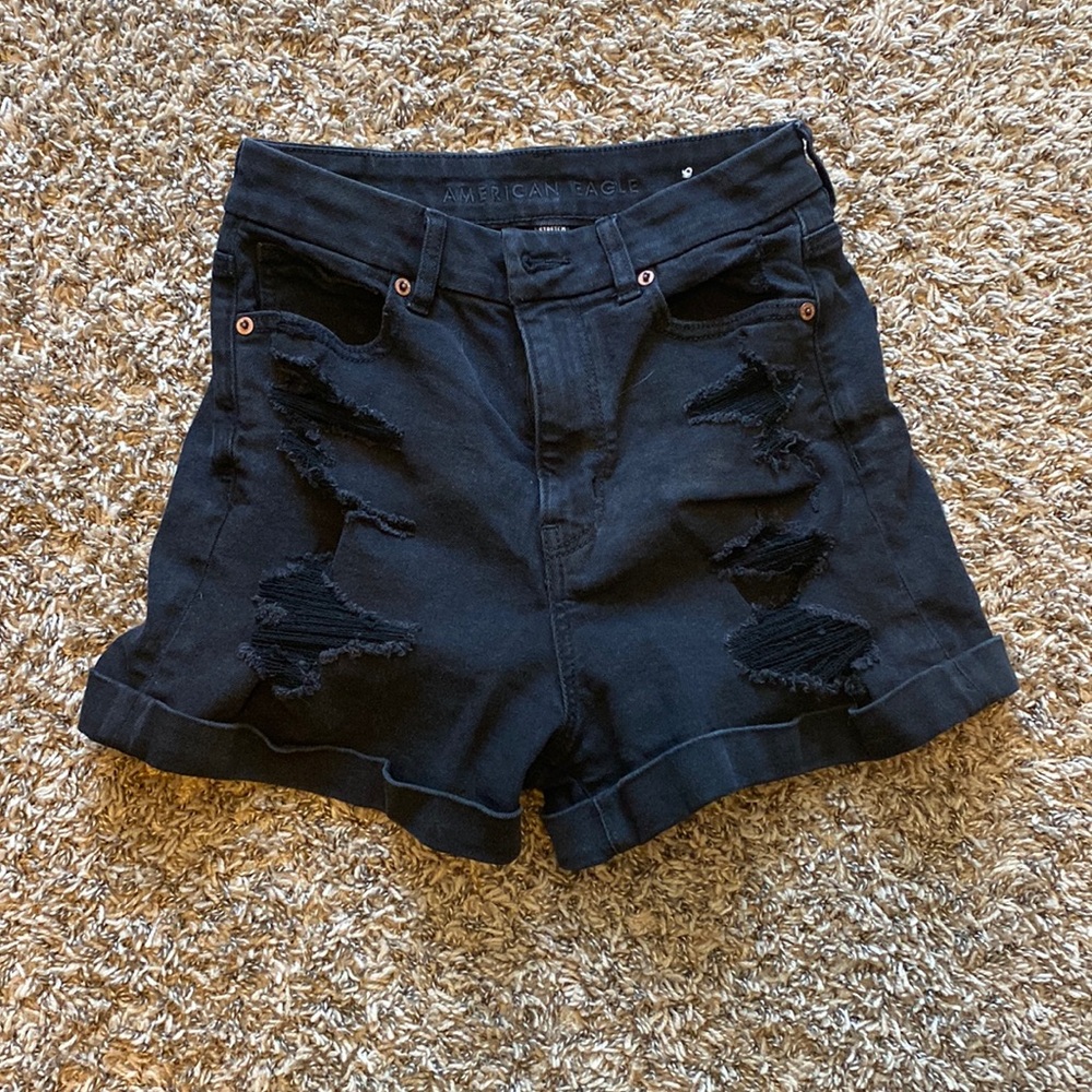 American eagle mom jean shorts, little distressed, slightly used